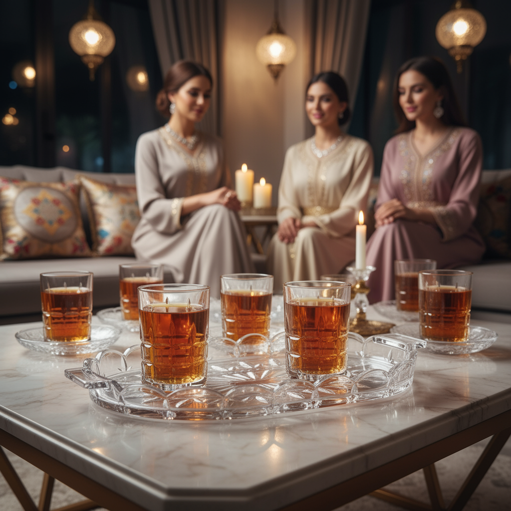 Collection Verres à Thé – Cristal de Bohême & Design Oriental