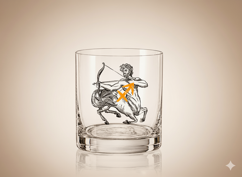 Verre Whisky Sagittaire Crystalex 280 ml – Collection Zodiac Astralis