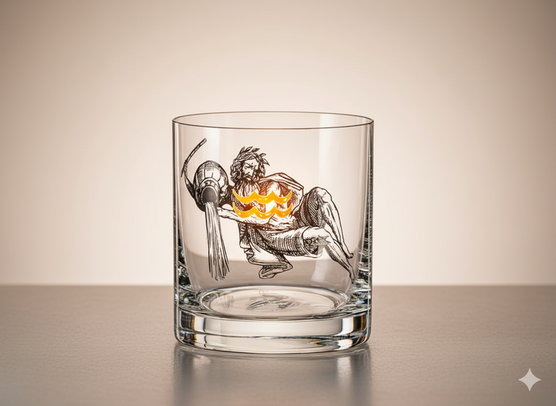 Verre Whisky Verseau Crystalex 280 ml – Collection Zodiac Astralis
