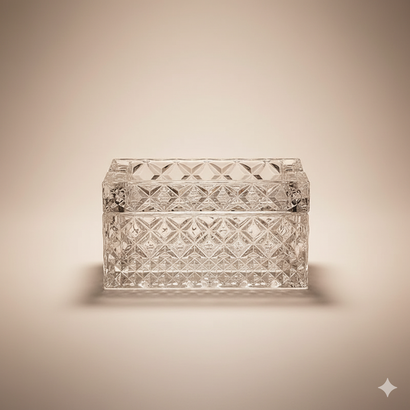 CENDRIER BONBONNIÈRE DIAMANT COLLECTION 12CM -CRISTAL DE BOHEME