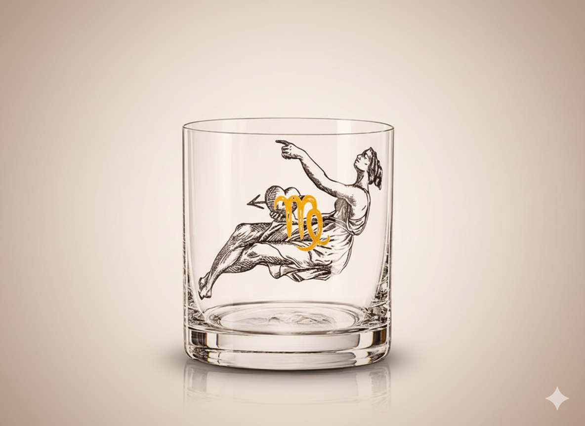 Verre Whisky Vierge Crystalex 280 ml – Collection Zodiac Astralis