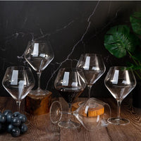 Set de 6 Verres à Vin Rouge Gavia 610 ml – Cristal de Bohême