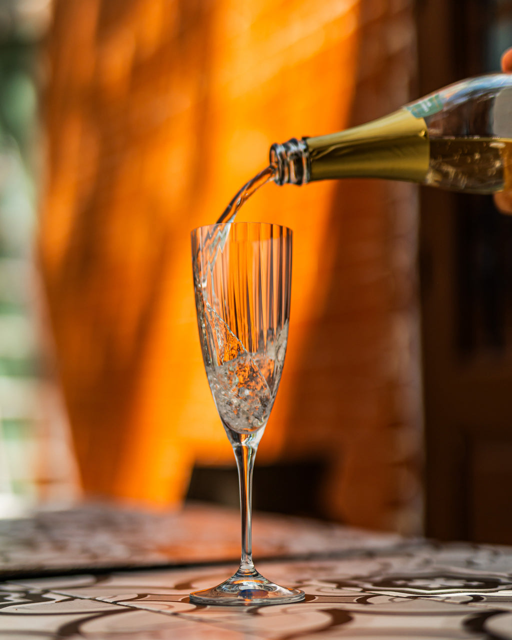 Flûte à champagne KATE OPTIC 220 ml – Cristal de Bohême | Crystalex