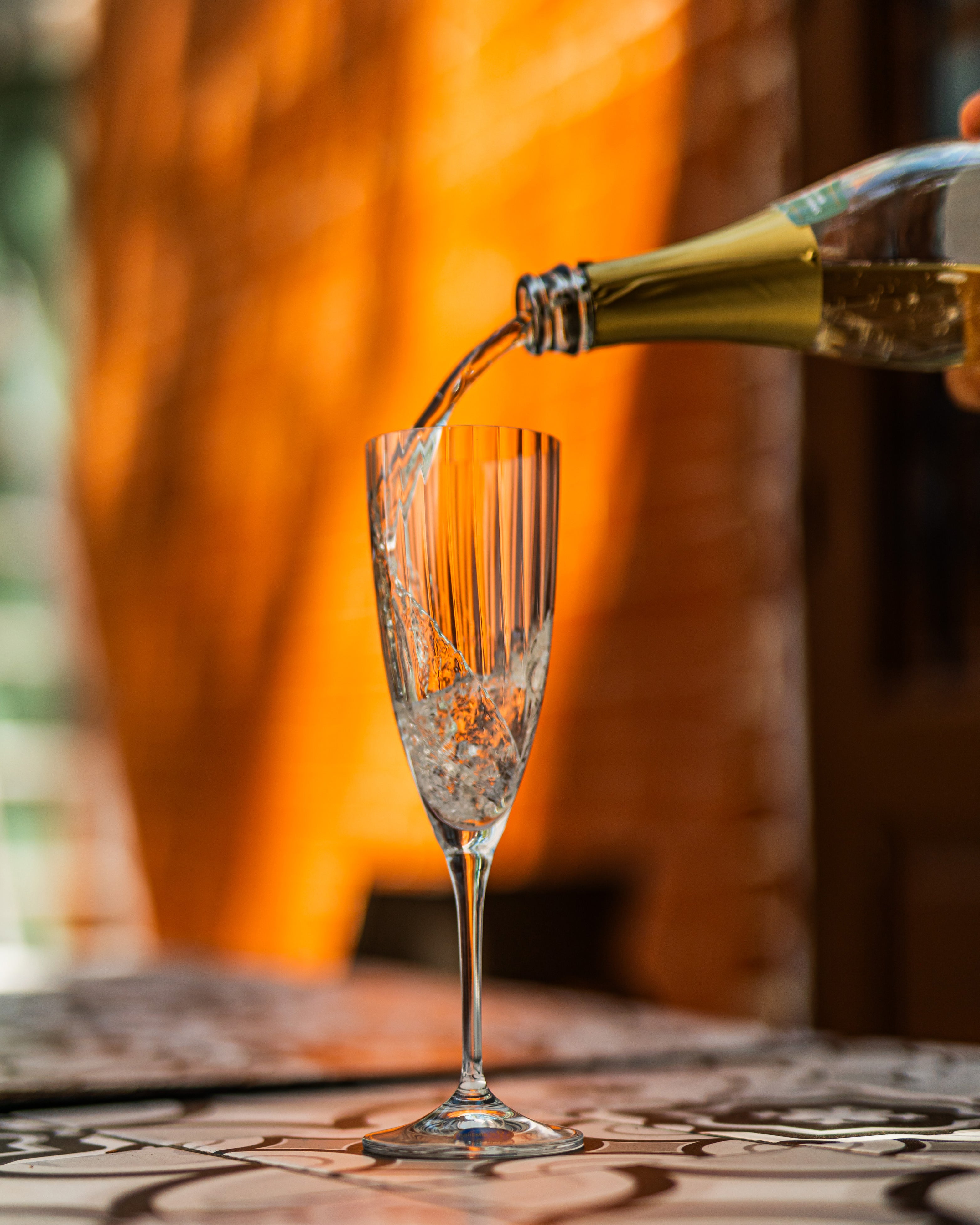 Flûte à champagne KATE OPTIC 220 ml – Cristal de Bohême | Crystalex