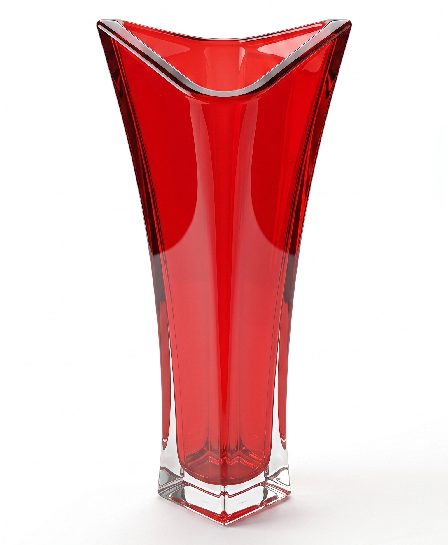 Vase RUBIS en Cristal de Bohême Rouge – 50 cm