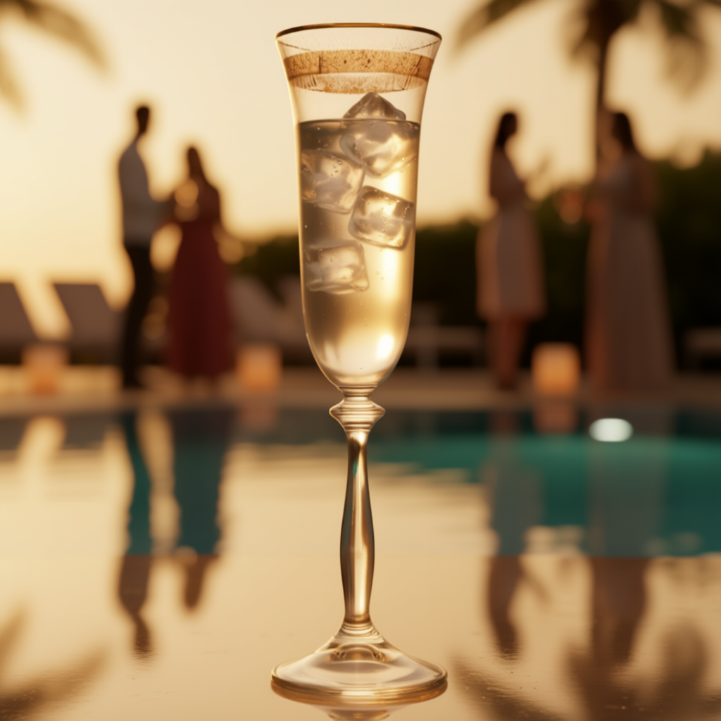 Flûtes Royale Platine 210 ml – Cristal de Bohême Décor Main en Platine