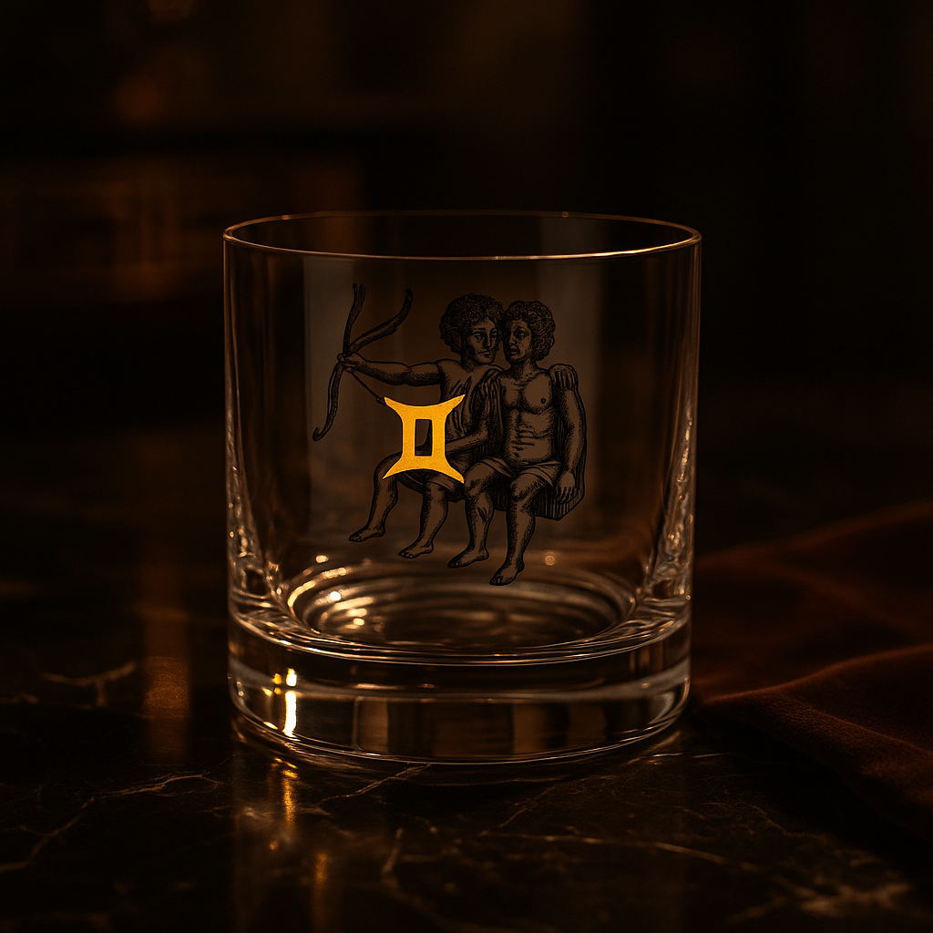 Verre Whisky Gémeaux Crystalex 280 ml – Collection Zodiac Astralis