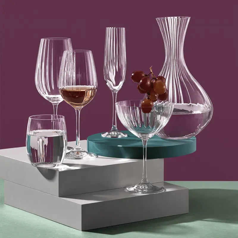 VERRE À EAU BAS CASCADE WATERFALL 6x300 ml -CRISTAL DE BOHEME