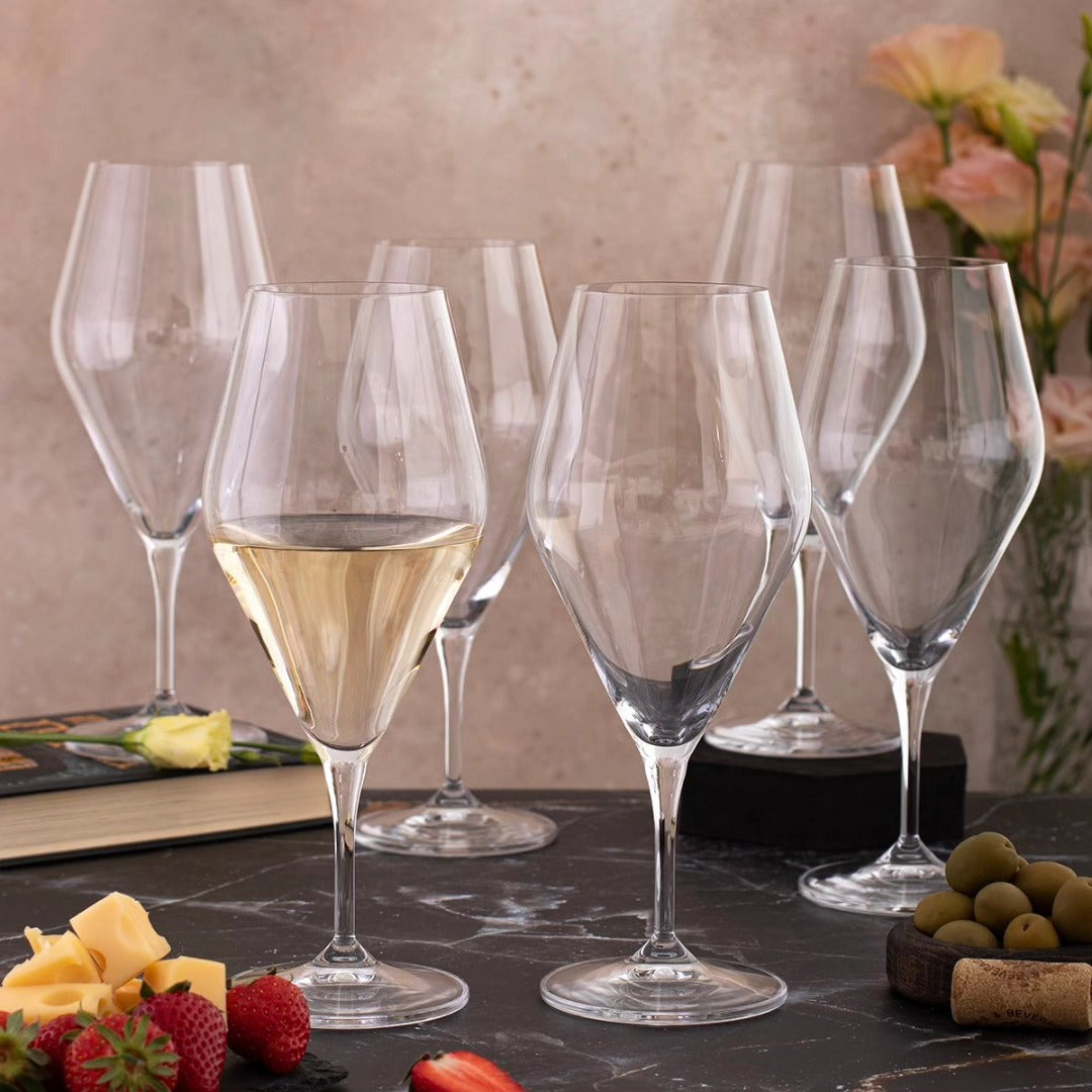 Lot de 6 Verres à Pied Gavia 510 ml – Cristal de Bohême