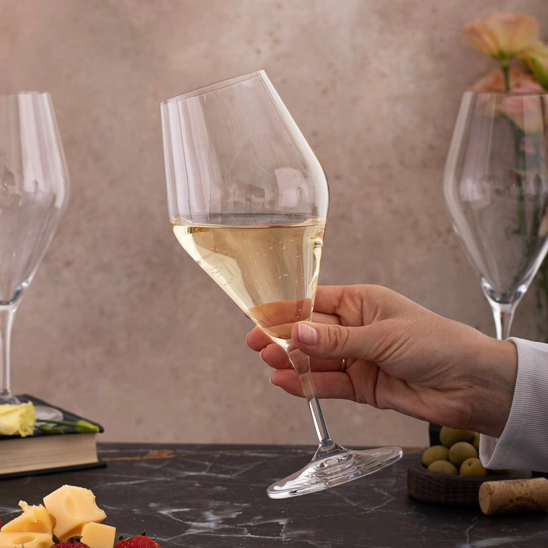 Lot de 6 Verres à Pied Gavia 510 ml – Cristal de Bohême