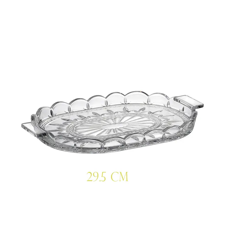 Ensemble de 3 plateaux de la collection TULIPA - CRISTAL DE BOHEME