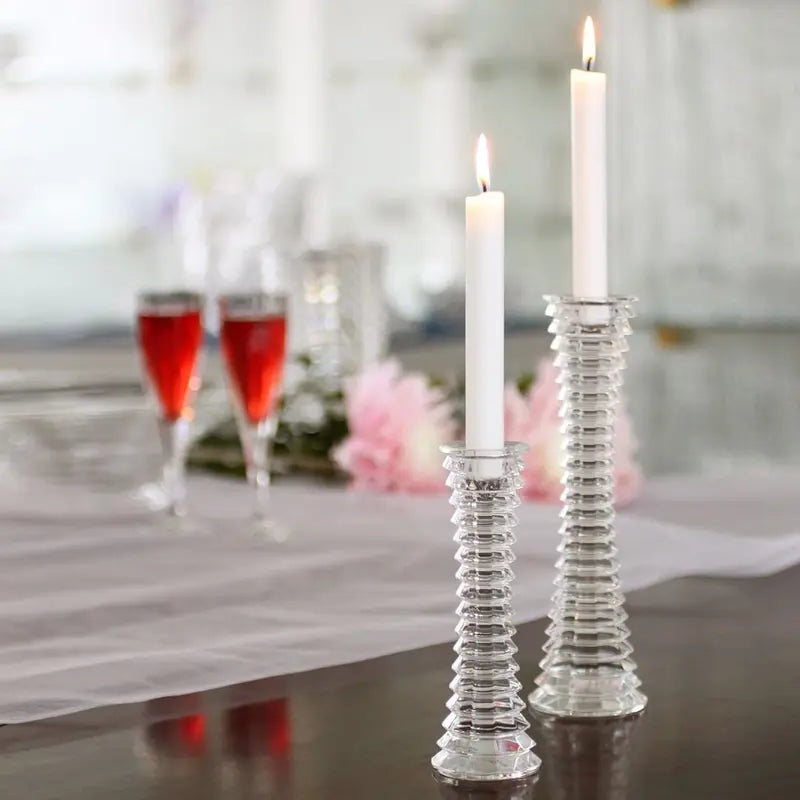 BOUGEOIR CHANDELIER BLADE 18CM EN CRISTAL DE BOHEME