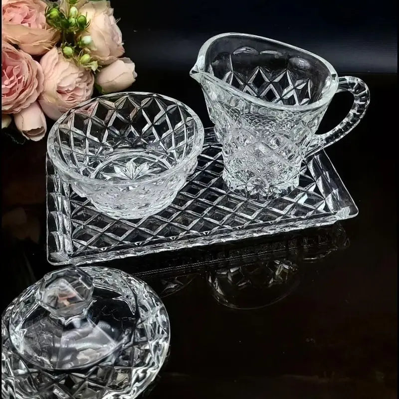ENSEMBLE A SUCRE 3 PIÈCES DIAMANT COLLECTION - CRISTAL DE BOHEME