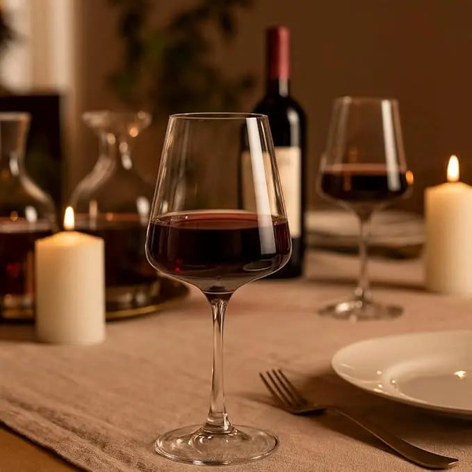 Verre à Vin 6x570ml – Corvus Collection en Cristal de Bohême🎄 Cristallus.tn