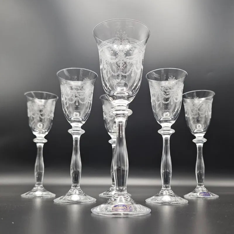 6 VERRES ZRIR OU SHOT AVEC PIED 60ML - CRISTAL DE BOHEME