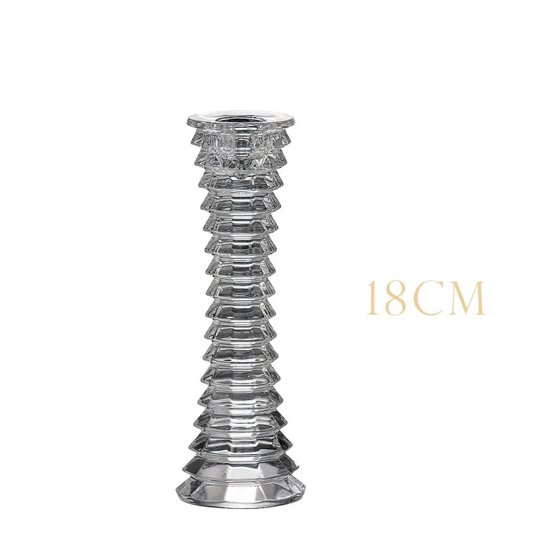 BOUGEOIR CHANDELIER BLADE 18CM EN CRISTAL DE BOHEME