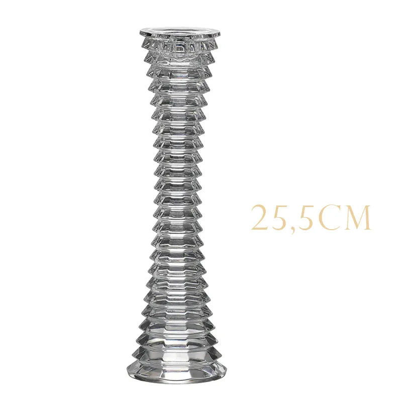 BOUGEOIR CHANDELIER BLADE 25.5CM EN CRISTAL DE BOHEME