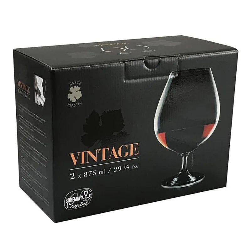 Verre a cognac brandy 2x875m vintage - Cristal Bohemia