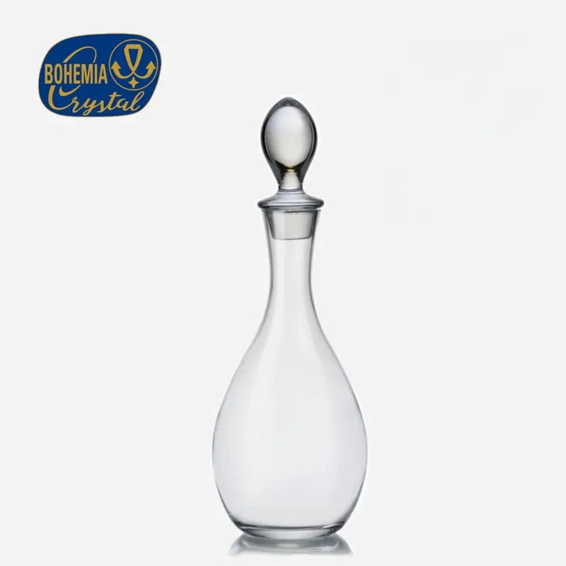 CARAFE BOUTEILLE RONDE 1000 ML-CRISTAL DE BOHÈME