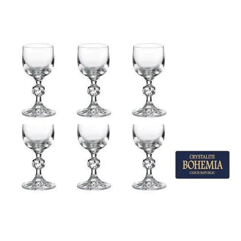 VERRE A SHOTS OU ZRIR 6X50ML STERNA COLLECTION -CRISTAL DE BOHEME