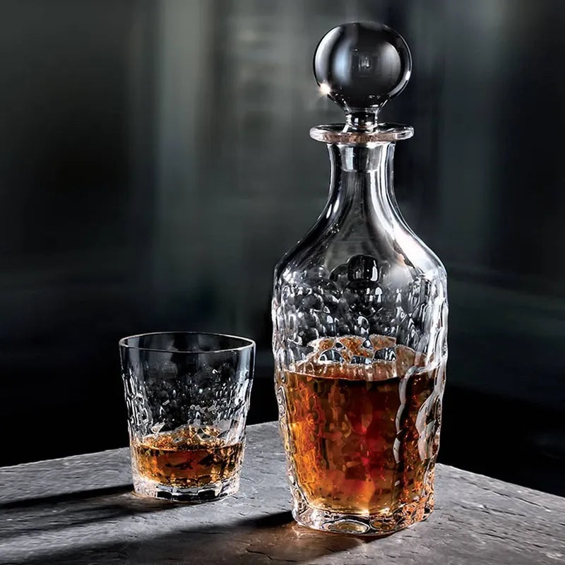 SET CARAFE ET 6 VERRES MARBLE COLLECTION -CRISTAL DE BOHEME
