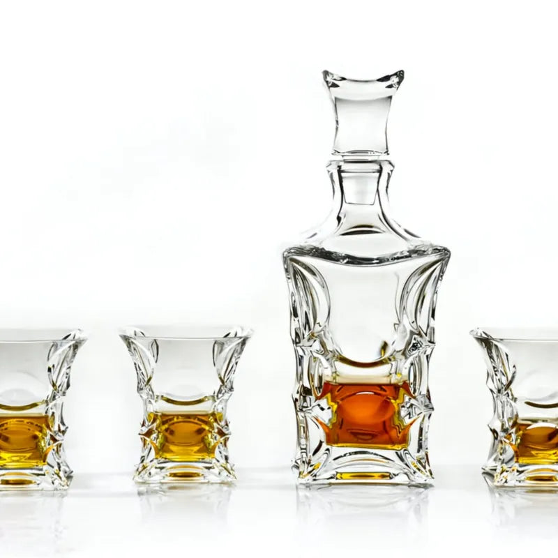 SET CARAFE ET 6 VERRES X LADY -CRISTAL DE BOHEME