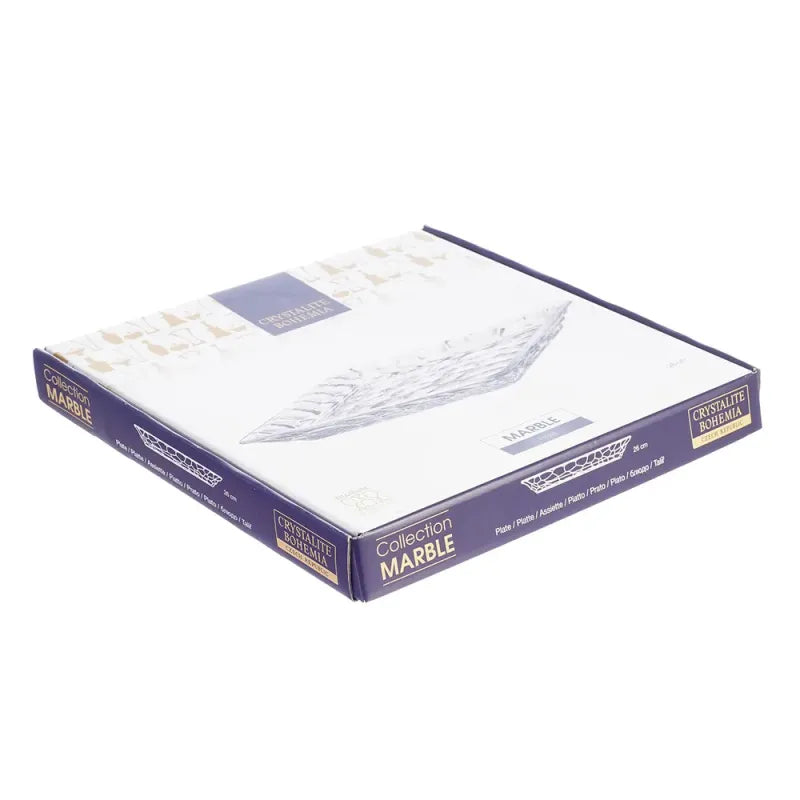PLAT MARBLE COLLECTION 26CM -CRISTAL DE BOHEME