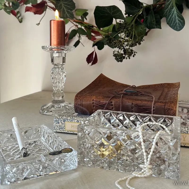 CENDRIER BONBONNIÈRE DIAMANT COLLECTION 12CM -CRISTAL DE BOHEME