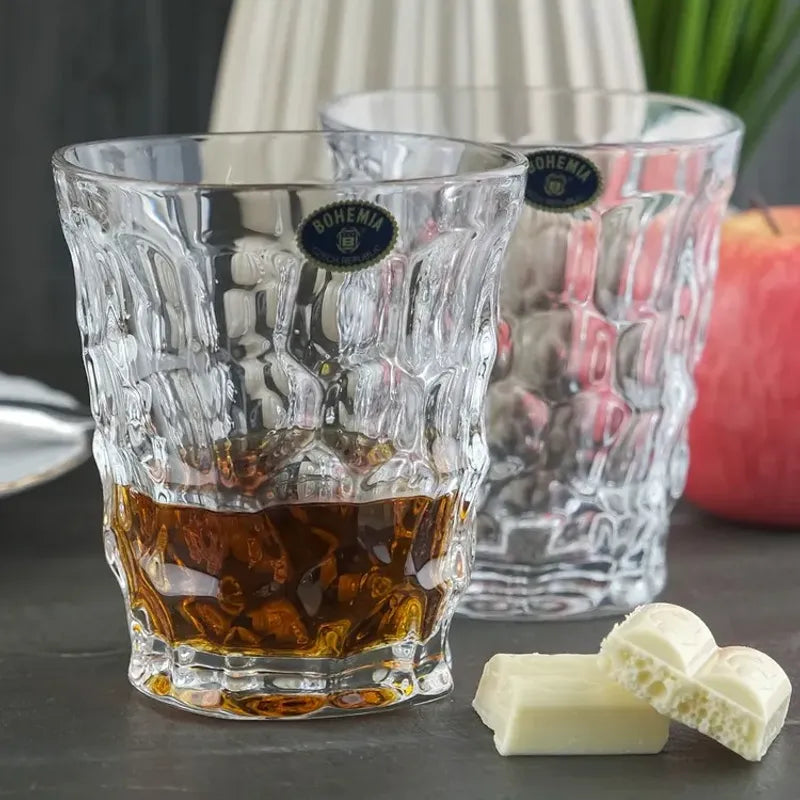 SET CARAFE ET 6 VERRES MARBLE COLLECTION -CRISTAL DE BOHEME
