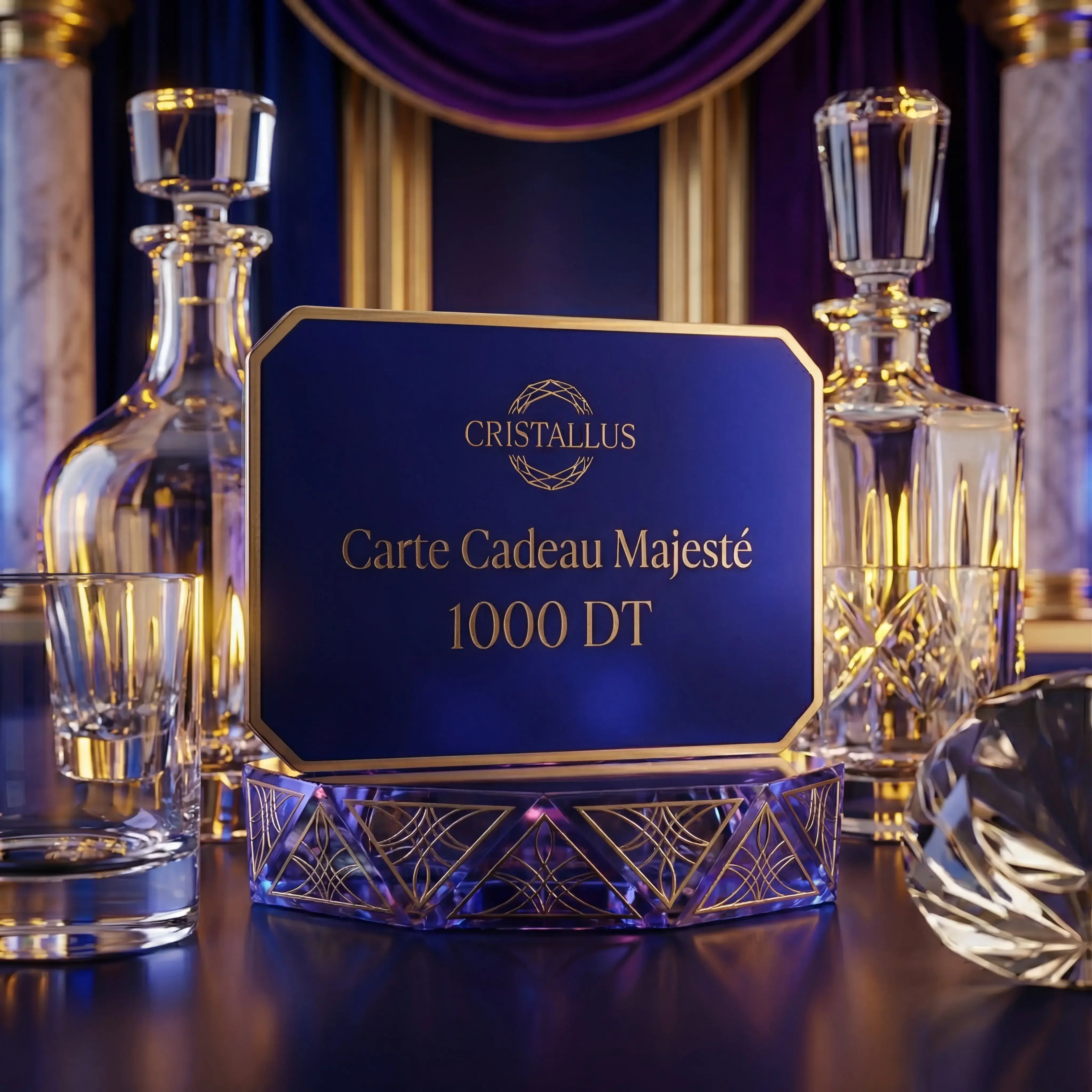 Cartes Cadeaux | Offrez l'Éclat du Cristal de Bohême (350 DT à 1000 DT) - Cristallus