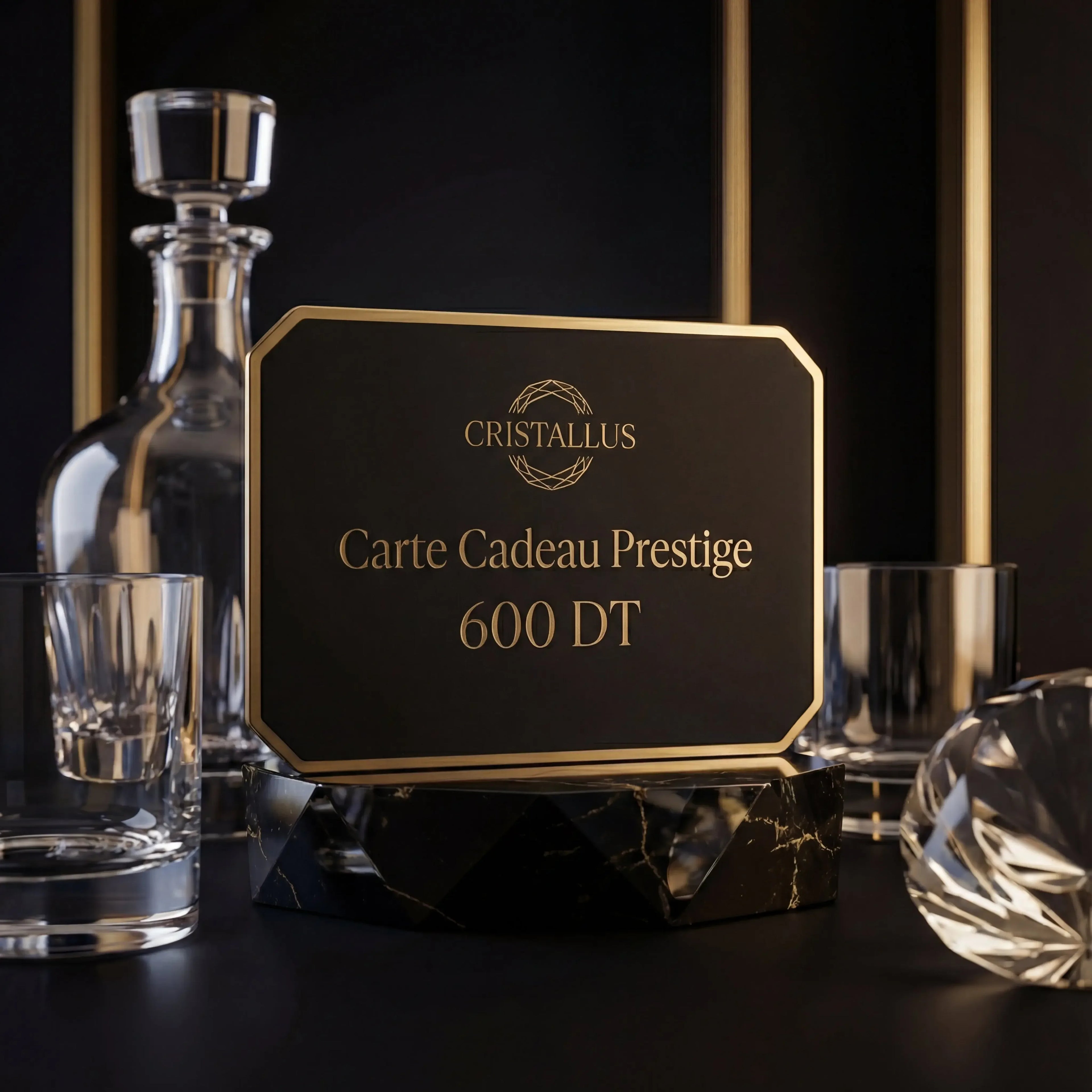 Cartes Cadeaux | Offrez l'Éclat du Cristal de Bohême (350 DT à 1000 DT) - Cristallus