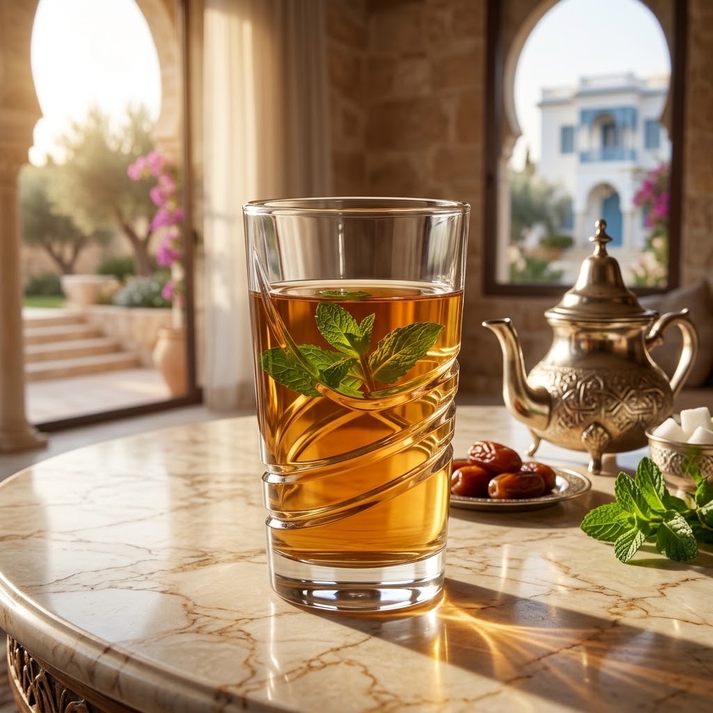 Lot de 6 Verres à Thé Douar 150 ml en Cristal de Bohême