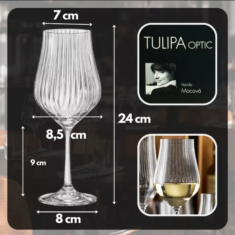 VERRE TULIPA 6X550ML -CRISTAL DE BOHEME