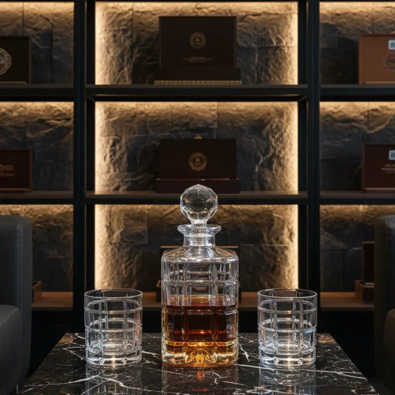 Set de whiskey Timesquare NYC - Cristal de bohemia