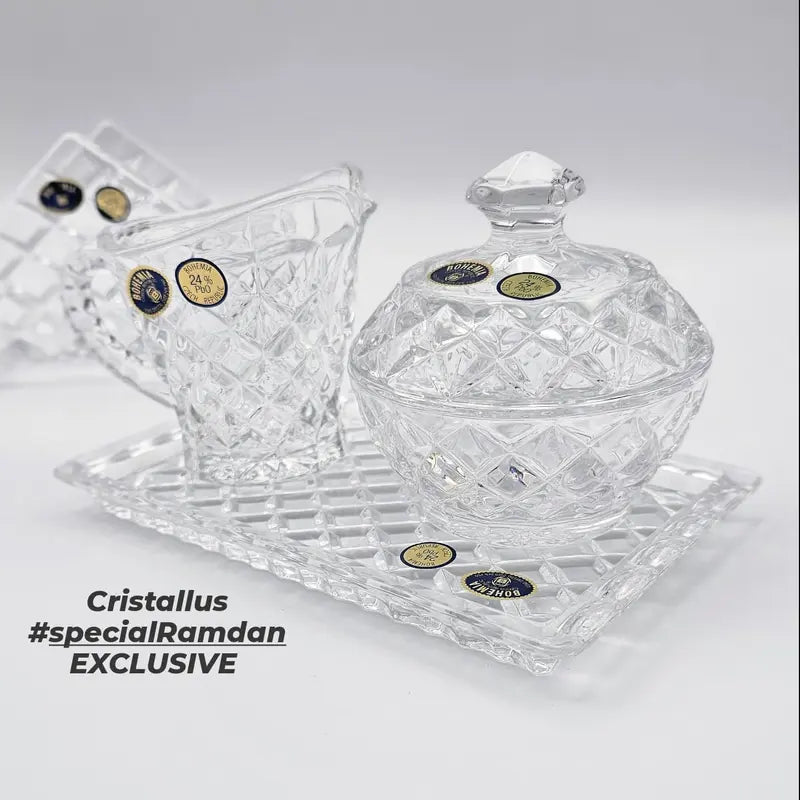 SET DE TABLE 5 PIÈCES DIAMANT COLLECTION  -CRISTAL DE BOHEME