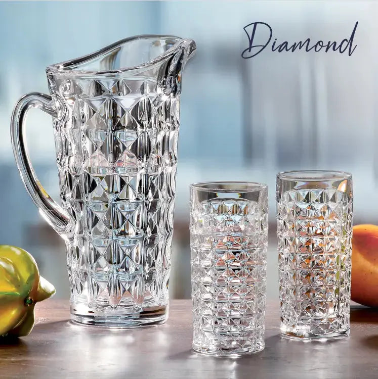 Service de Bar Complet Diamant King – Set Luxueux de 15 Pièces en Cristal Taillé 🎄 Cristallus