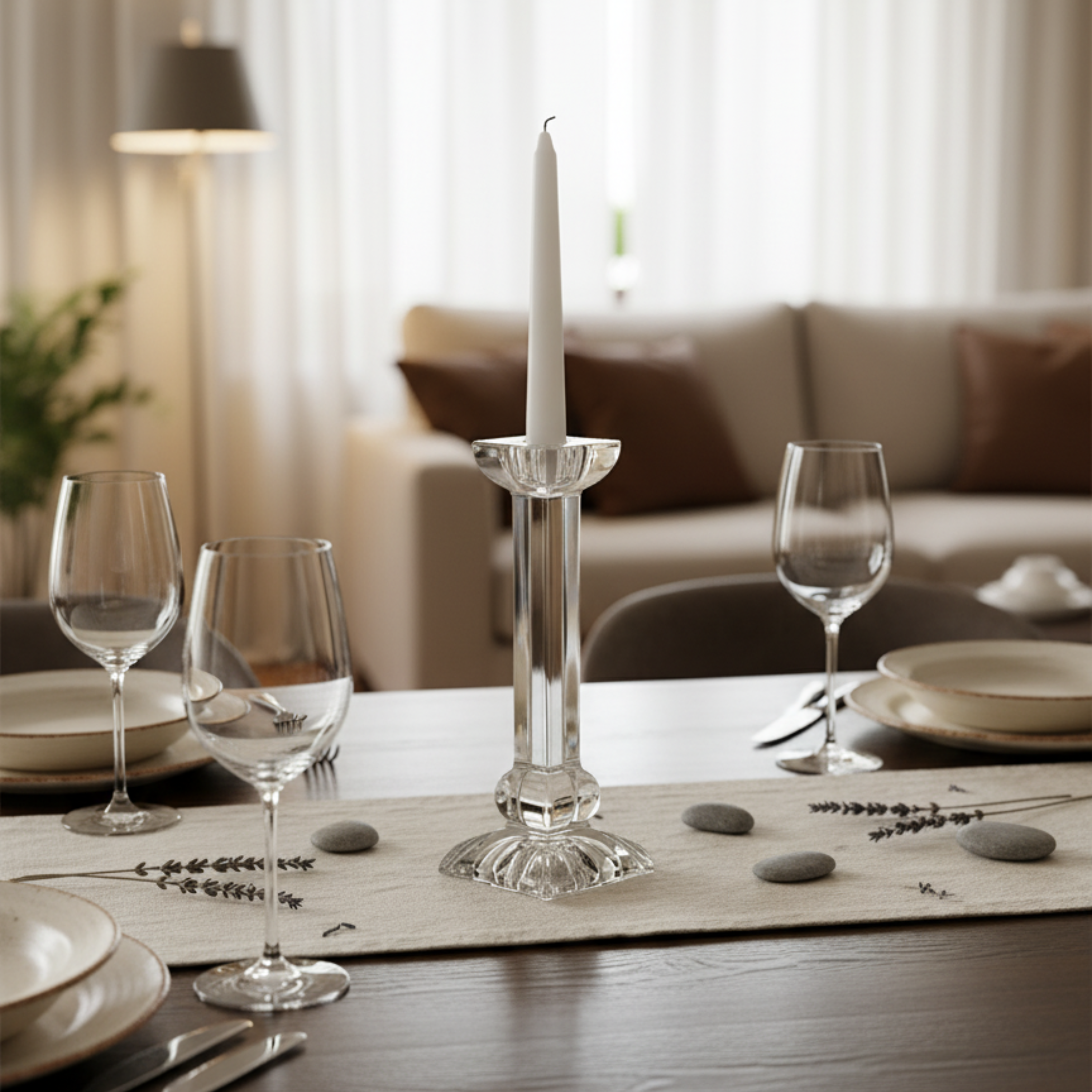 Bougeoir Chandelier Stick Ravena 20 cm – Cristal de Bohême
