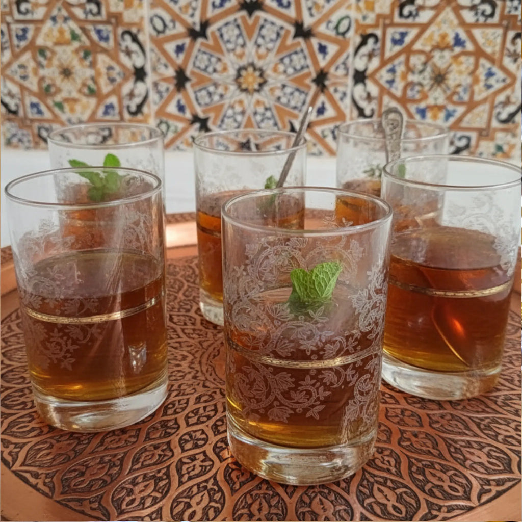 Verres à thé HABIBO 125 ml – Cristal de Bohême & Platine | Crystalex Ma boutique