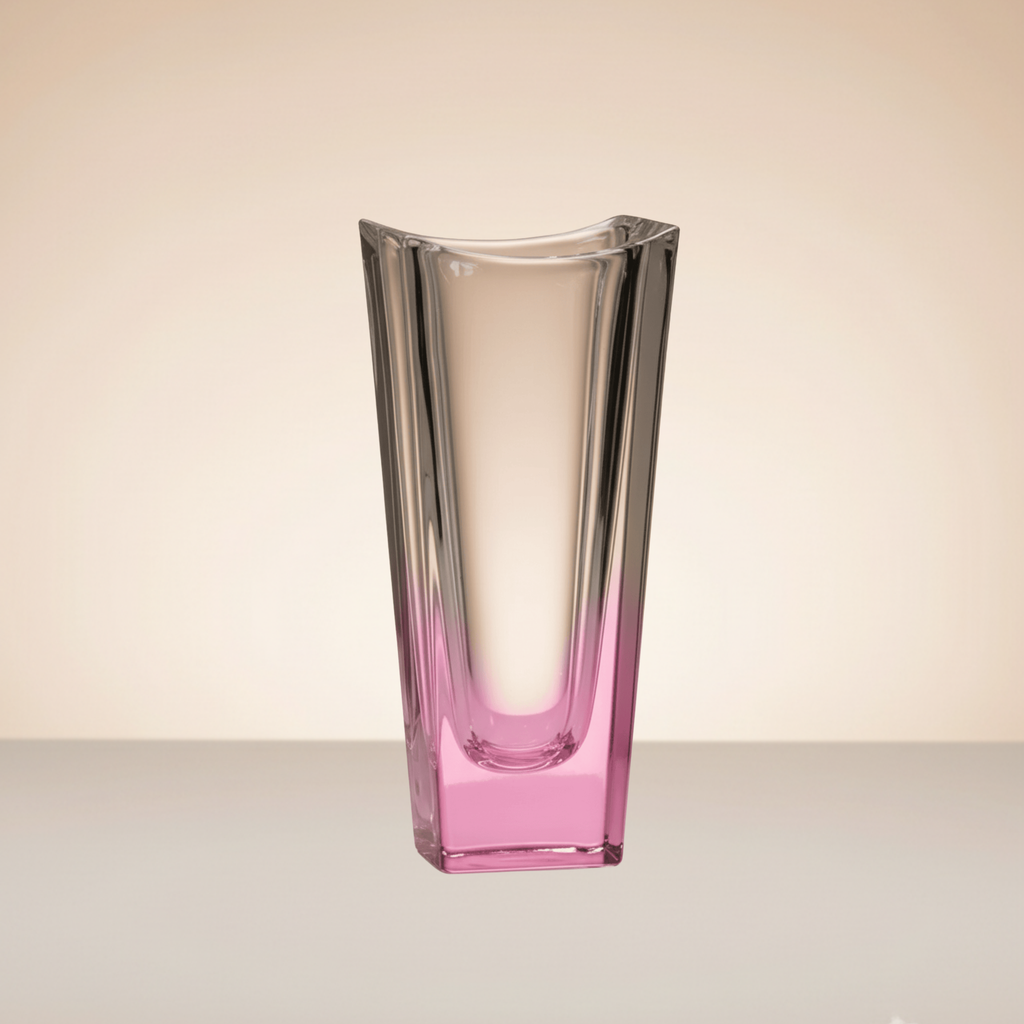 Vase Okinawa 25 cm – Cristal de Bohême Coloré Rose