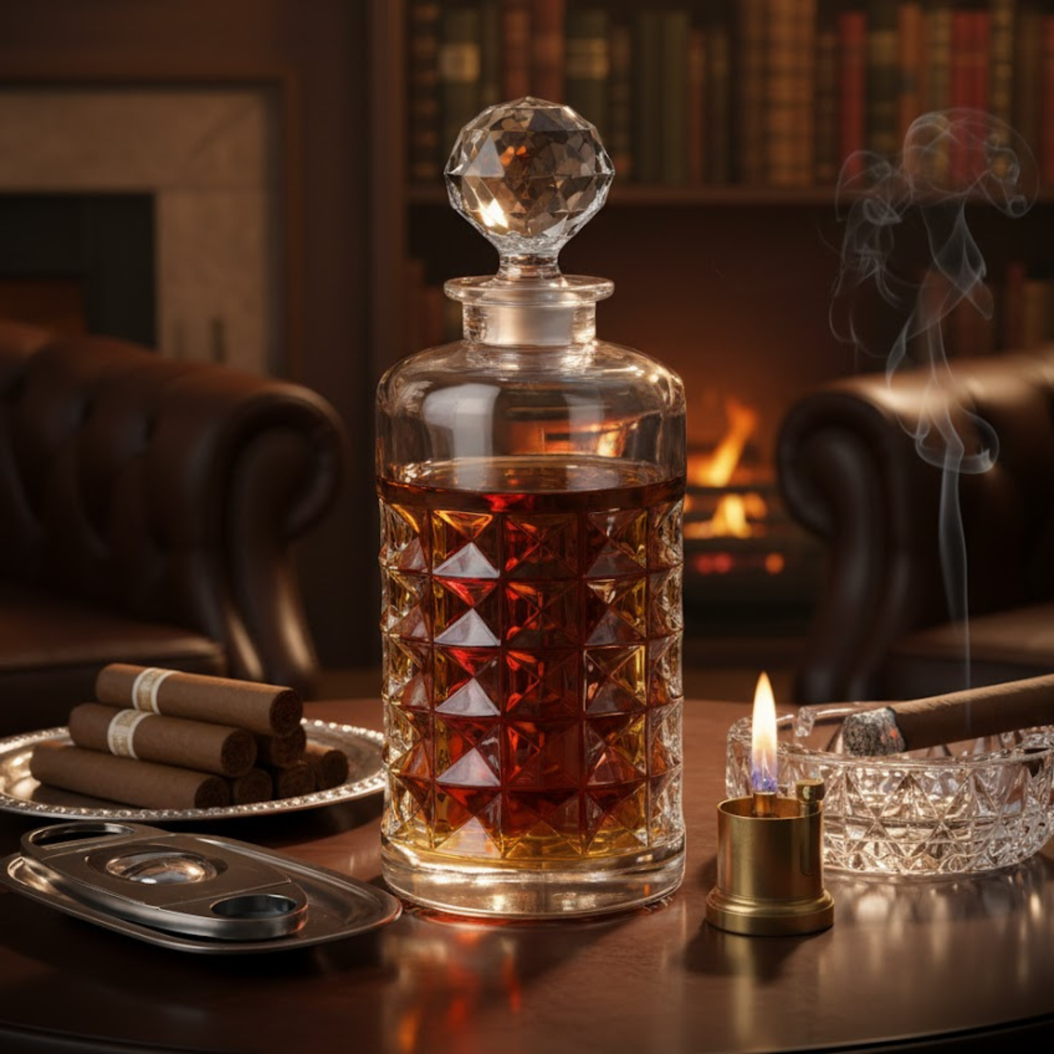 Carafe à Whisky 650ml – Diamant Collection en Cristal de Bohême