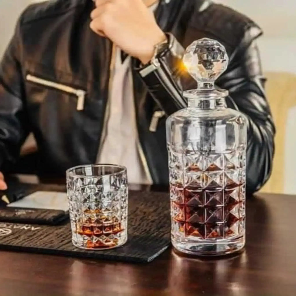 Carafe à Whisky 650ml – Diamant Collection en Cristal de Bohême - Cristallus