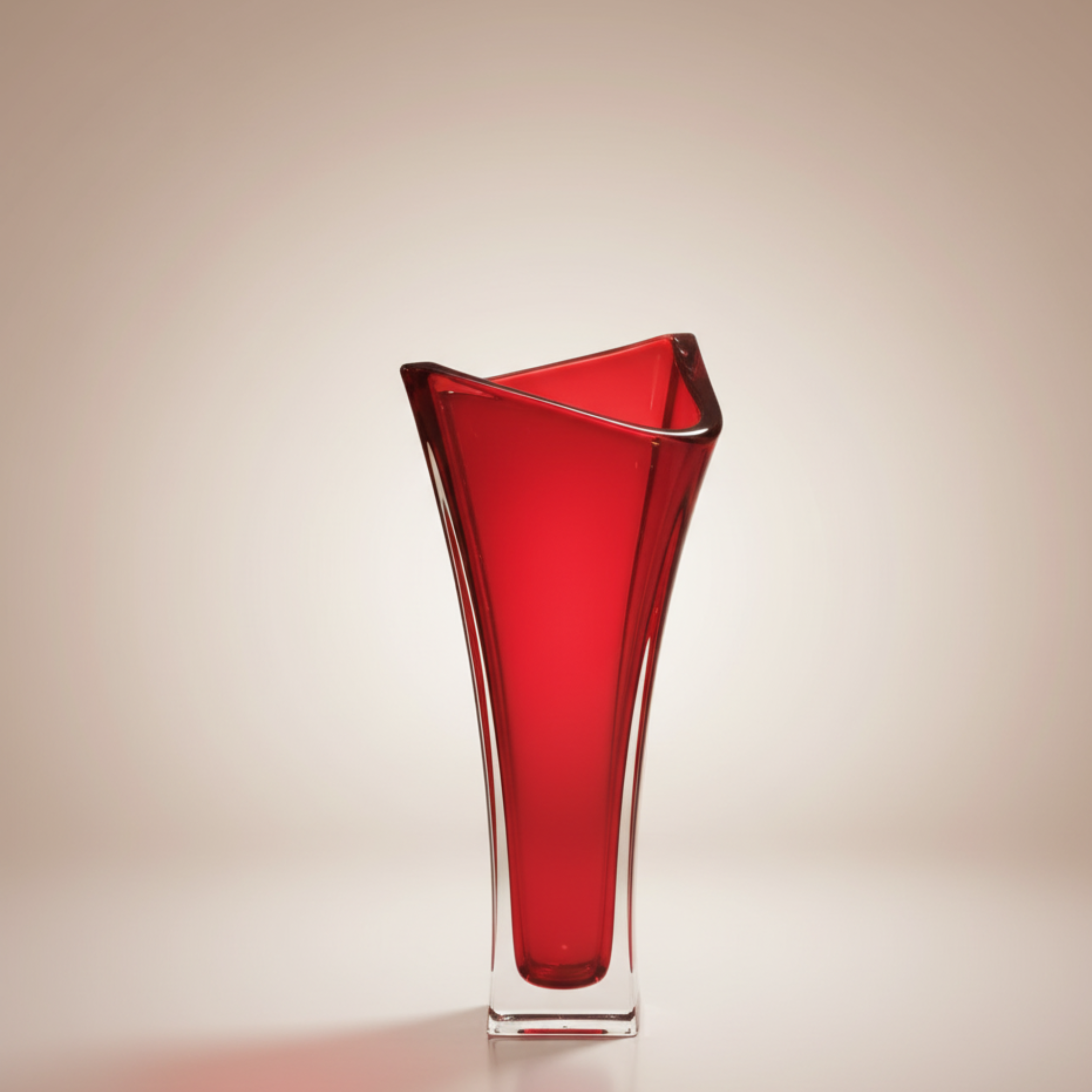 Vase Ruby 40 cm – Cristal de Bohême Rouge Rubis