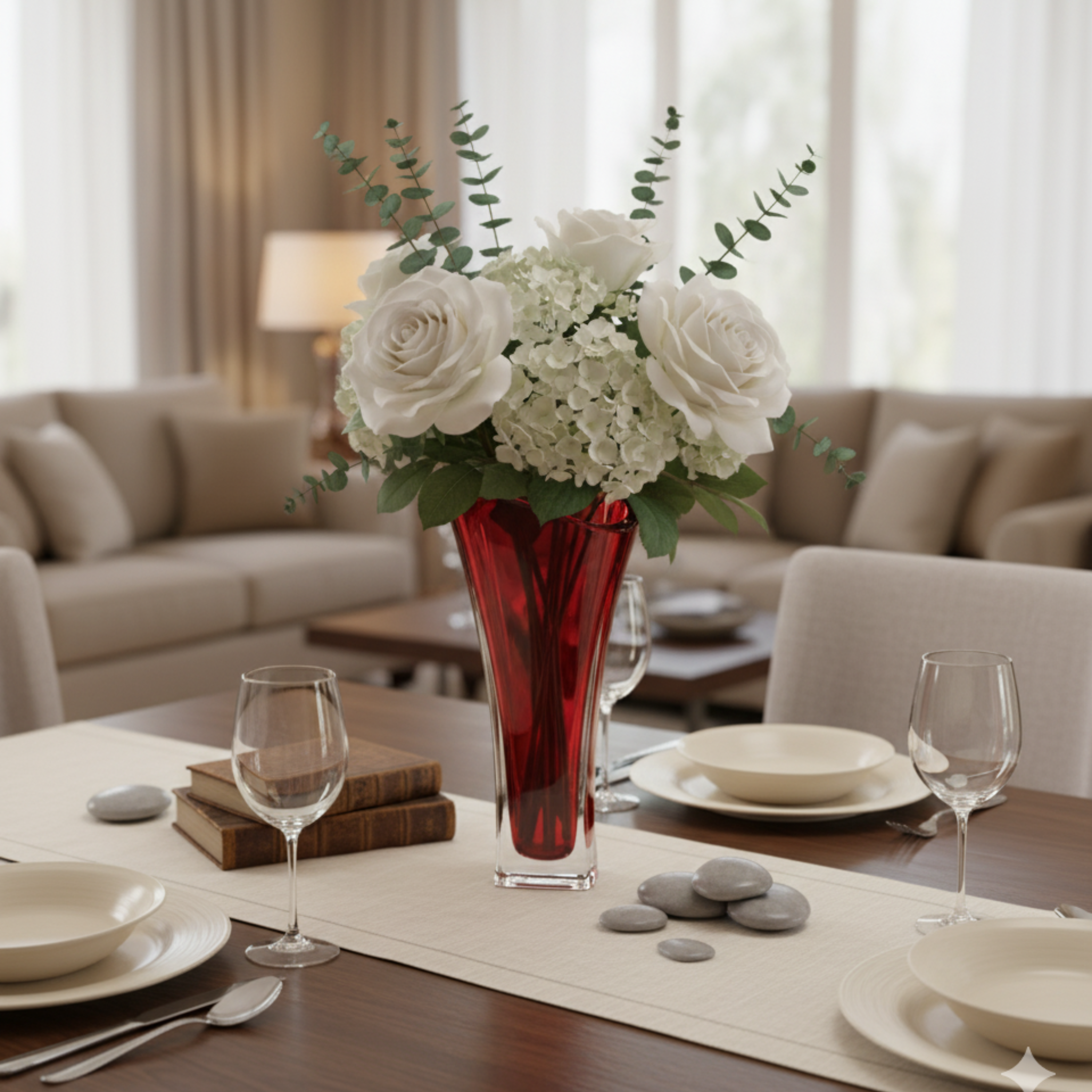 Vase Ruby 40 cm – Cristal de Bohême Rouge Rubis