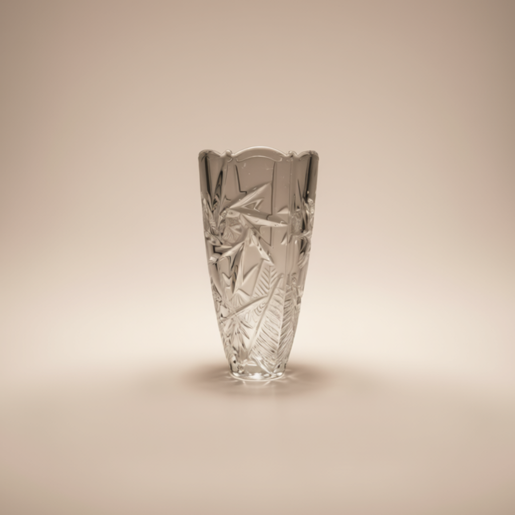Vase Rony 30 cm – Cristal de Bohême Taillé