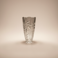 Vase Rony 30 cm – Cristal de Bohême Taillé