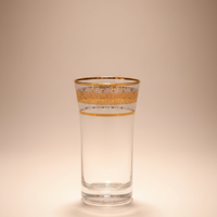 Verres à Thé Collection Royale Platine 125 ml – Cristal de Bohême Décor Main