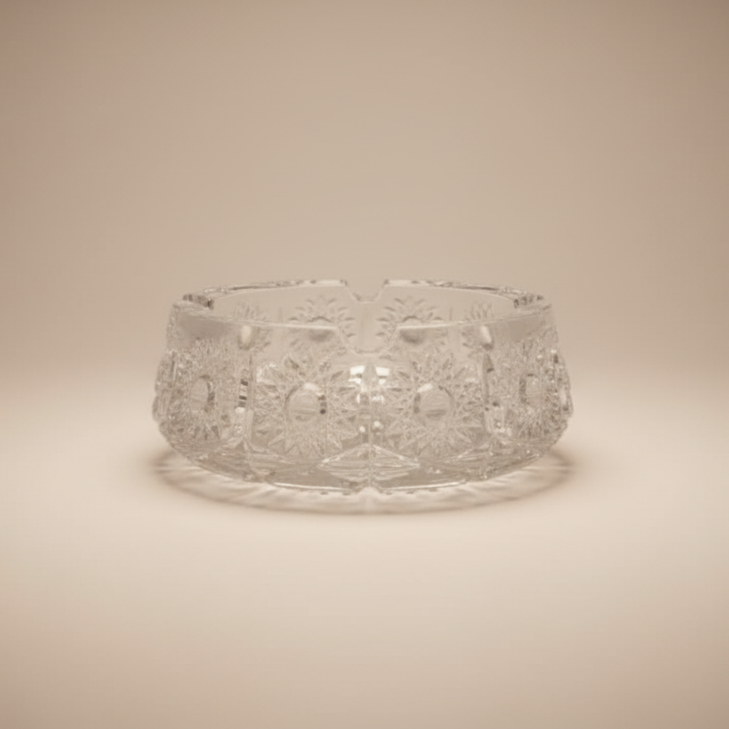 Cendrier Soltana – Cristal de Bohême Taillé & Design Classique