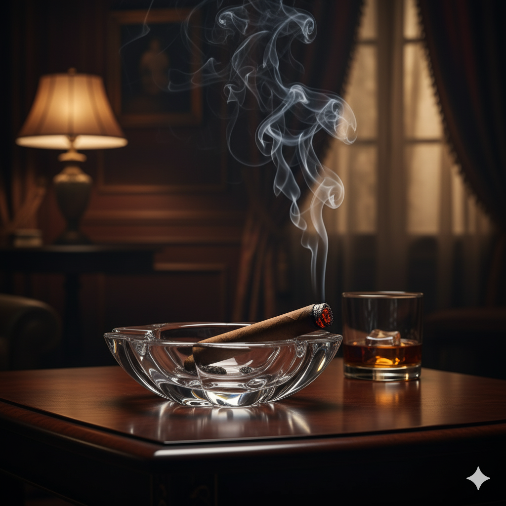 CENDRIER A CIGAR BIG BOSS -CRISTAL DE BOHEME