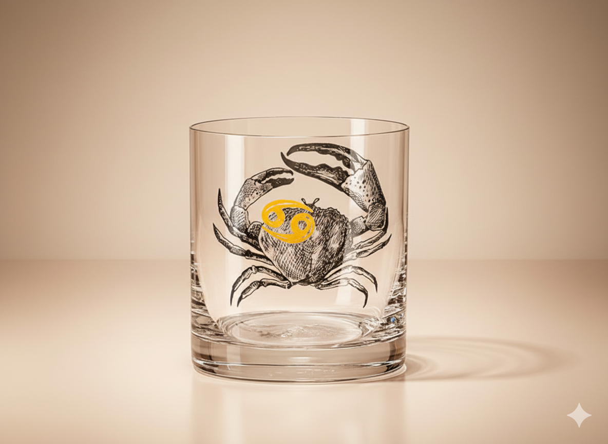 Verre Whisky Cancer Crystalex 280 ml – Collection Zodiac Astralis