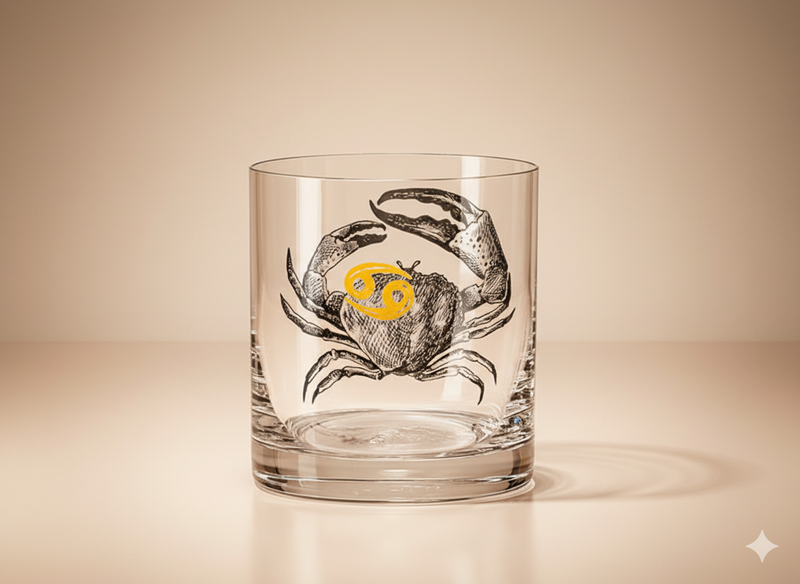 Verre Whisky Cancer Crystalex 280 ml – Collection Zodiac Astralis